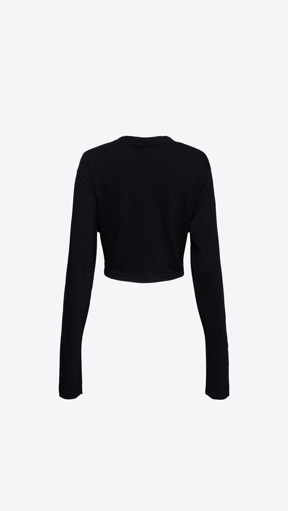 COTTON CITIZEN Tokyo Crop LS - Jet Black | Uniforme Los Angeles